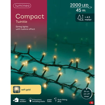 2000 LED Compact Lights (soft gold)