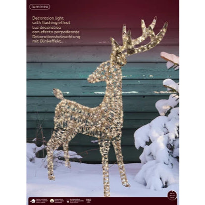 Micro LED Standing Reindeer (small)